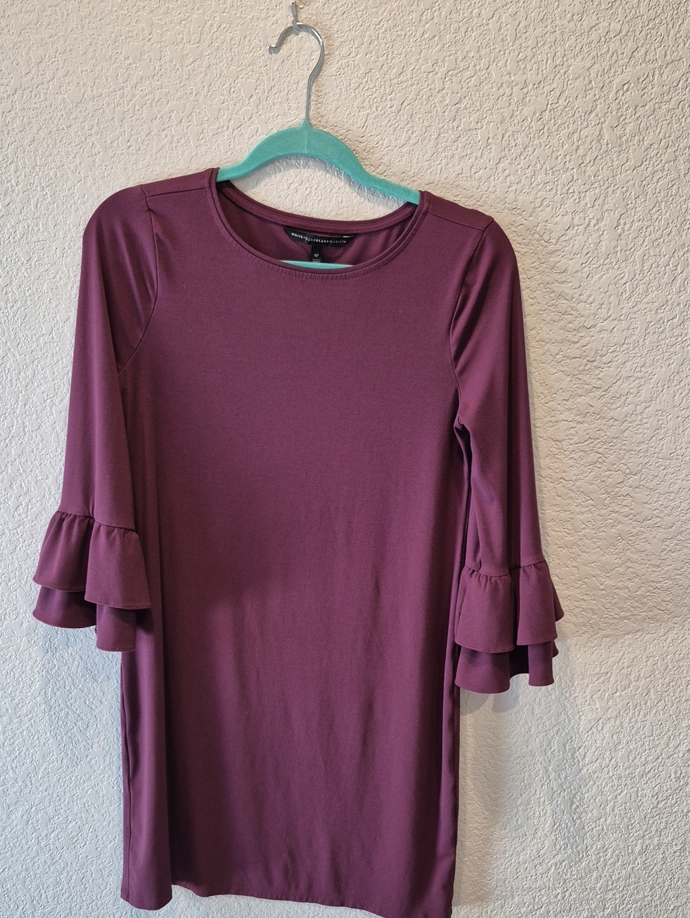 Women’s White House Black Market Purple Ruffle-Sleeve Dress